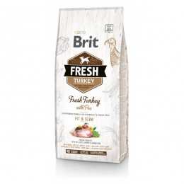 Brit Fresh Turkey, Pea Light Fit корм для собак 2.5кг и Консерва Brit Fresh Dog 400гр -   