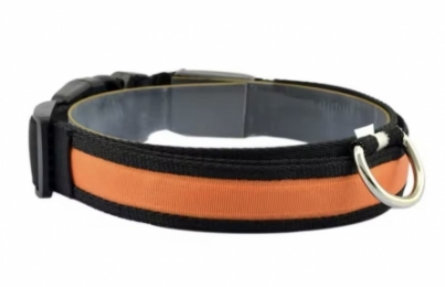 Нашийник USB нейлон M 2,5 см. 37-46 см. -  Собаки -    