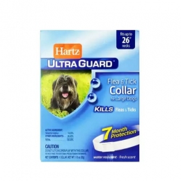 Ultra Guard Hartz белый 65 см — ошейник от блох и клещей для собак крупных пород -  Средства от блох и клещей для собак -   Действующее вещество: Тетрахлорвинфос  