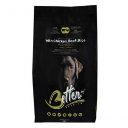 Better Active Dog Chicken, Beef & Rice з куркою, яловичиною та рисом, 7,5 кг -  Сухий корм для собак - Better     