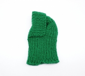 Шапка в'язана відкритими вухами зелена, L -  Собаки -    