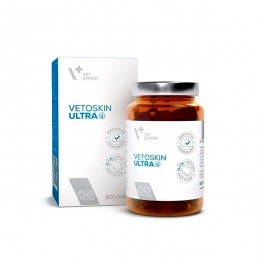 VetExpert VetoSkin Ultra Препарат для здоров'я шкіри та шерсті, 60 шт - Вітаміни для шерсті собак