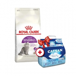 АКЦІЯ Royal Canin Sensible 33 сухий корм для котів з чутливим травленням 4 кг + наповнювач Catsan 5 л - Similar products