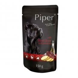 Dolina Noteci Piper вологий корм для собак Яловича печінка з картоплею -  Вологий корм для собак -   Вага консервів: 501 - 999 г  