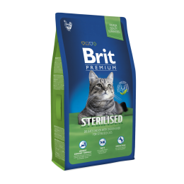 Brit Premium Cat Sterilized сухой корм для стерильных кошек 800 г 112008/513154 -  Корм для кошек с проблемами ЖКТ Brit   