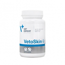 VetExpert VetoSkin Препарат для здоров'я шкіри та шерсті, 60 шт - Вітаміни для шерсті собак