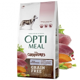 Optimeal сухой корм для собак взрослых всех пород с уткой и овощами -  Сухой корм для собак -   Ингредиент: Утка  