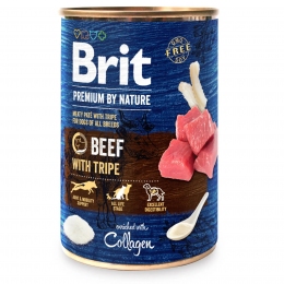 Brit Premium By Nature Beef with Tripe Влажный корм для собак с говядиной и потрохами -  Консервы для собак Brit   
