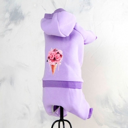Комбинезон Виолета трикотаж на флисе (девочка) - Одежда для собак