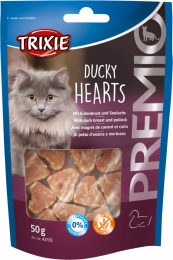 Ducky Hearts сердечки с утиной грудкой и минтаем Trixie 42705 -  Лакомства для кошек Trixie     