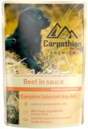 Carpathian Pet Food Вологий корм для цуценят з яловичиною в соусі 100г - Недорогий корм для собак