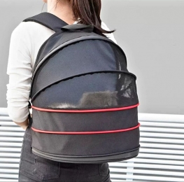 Рюкзак раскладушка 66х35х27 см черный -  Сумки и переноски для кошек -   Материал: Пластиковые  