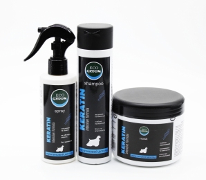 Набір для догляду за шерстю KERATIN (маска, спрей, шампунь) -20%   - 