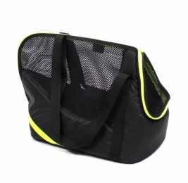 Сумка Кросс черная (салатовая полоса) -  Сумки и переноски для кошек - Fifa     