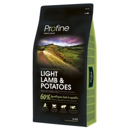 Profine Light Lamb корм для собак с лишним весом с ягненком и картофелем 15кг+3кг -   