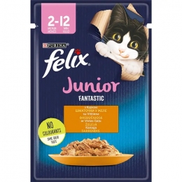 АКЦИЯ Felix Fantastic Junior влажный корм с курицей для котят 85 гр - Similar products