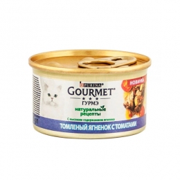 Gourmet Gold консерва для кошек с томленым ягненком и томатами, 85 г -  Влажный корм для котов -  Ингредиент: Ягненок 