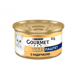 Gourmet Gold паштет для котів з індичкою, 85 г -  Вологий корм для котів -   Інгредієнт Індичка  