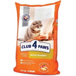 Club 4 Paws (Клуб 4 лапи) Premium Adult Cat Rabbit Сухий корм для котів з кроликом - Сухий корм для котів та кішок