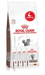 АКЦИЯ Royal Canin Gastrointestinal для кошек при расстройствах пищеварения набор корма 2 кг + 4 паучи - Акция Роял Канин