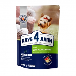 Club 4 paws (Клуб 4 лапи) PREMIUM для собак дрібних порід з куркою - Корм для собак преміум класу