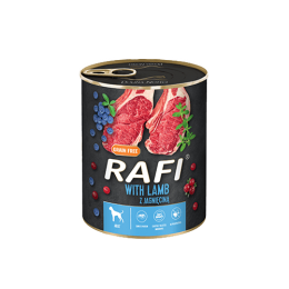 Dolina Noteci Rafi консервы для собак (65%) паштет ягненок, голубика и клюква 304920 -  Влажный корм для собак -   Класс: Беззерновой  