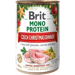 Brit Dog Monoprotein карп и картофельный салат влажный корм для собак 400 г - 