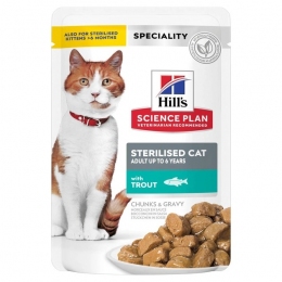 Hill's Science Plan Young Adult Sterilised с треской влажный корм для стерилизованных кошек 85 г -  Влажный корм для котов -  Ингредиент: Рыба 