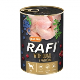Dolina Noteci Rafi консервы для собак (65%) паштет перепелка, голубика и клюква 304951 -  Влажный корм для собак -   Вес консервов: До 500 г  