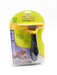 FURminator з кнопкою для собак з короткою шерстю