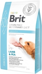 Brit GF VetDiets Dog Obesity Беззерновой сухой корм для собак с избыточным весом с ягнятиной, индейкой и горохом, 2 кг -  Сухой корм для собак -   Ингредиент: Ягненок  