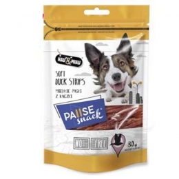 Ласощі для собак м'які Качині смужки (98%) Pause Snack 80г 8216 -  Ласощі для собак -   Вид В упаковці  