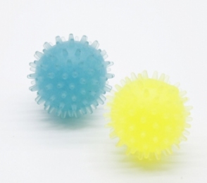 Набор мячей с шипами с запахом ванили, синий, желтый 4 см.