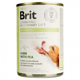 Влажный корм Brit Grain Free Veterinary Diet Diabetes для собак при заболеваниях сахарным диабетом с ягненком 400 гр. -  Влажный корм для собак -   Потребность: Сахарный диабет  