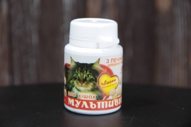Лакки Мультивит с печенью, 90 таблеток -  Витамины для кошек Лакки     