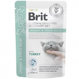 Влажный корм Brit VetDiet GF Urinary and Stress Relief для кошек с индейкой 85 гр. - Similar products