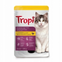 Консерва Tropi Для котів шматочки в соусі Птиця. - Similar products