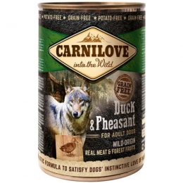 Carnilove Влажный корм для собак с уткой и фазаном 400г -  Влажный корм для собак -   Вес консервов: До 500 г  