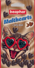 Malt Hearts, Beaphar —Лакомство для виведення шерсті у котів 150 шт - 