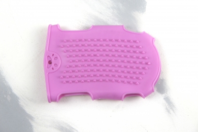 Рукавичка силіконова Рожева 11*16,5 см - Щітка для вичісування шерсті собак