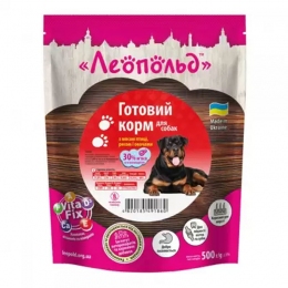 Леопольд консерви для собак з м'ясом птиці, рисом і овочами 500гр 491860 -  Вологий корм для собак - Леопольд     