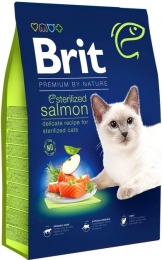 Brit Premium by Nature Cat Sterilized Salmon Сухой корм для стерилизованных котов с лососем 1.5 кг -  Сухой корм для кошек -   Класс: Премиум  