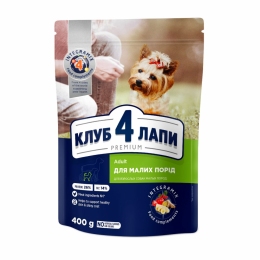 Club 4 paws (Клуб 4 лапы) консервы для собак мелких пород с курицей 400г -  Влажный корм для собак -   Ингредиент: Курица  