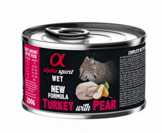 Вологий корм Alpha Spirit Turkey with Pear Complete для дорослих котів, з індичкою та грушею, 200 г - Similar products