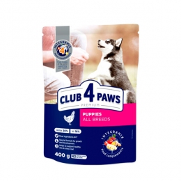 Club 4 paws (Клуб 4 лапы) Puppies All Breeds Сухой корм для щенков с курицей - Сухой корм для собак