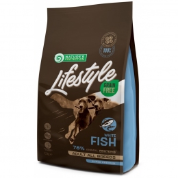 Nature's Protection Lifestyle Grain Free White Fish Adult All Breeds food for dogs Беззерновой корм с белой рыбой для взрослых собак всех пород 1.5kg 	