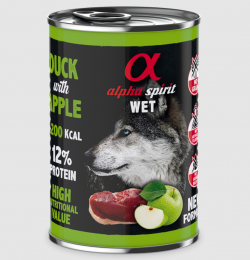 Влажный корм Alpha Spirit Duck with Green Apple для взрослых собак, с уткой и зеленым яблоком, 400 г - Similar products