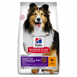 Hills SP Can Adult Sens корм для взрослых собак с чувствительным пищеварением курица 14кг 604385 -  Hills корм для собак 