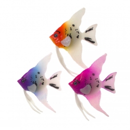 Рибка силіконова Скалярія 7 см CL0023 -  Декорації для акваріума -   Вид Штучні Рибки  