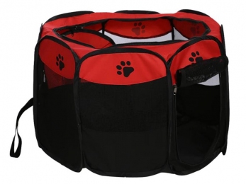 Манеж для собак червоно-чорний - Вольєри, манежі та клітки для собак